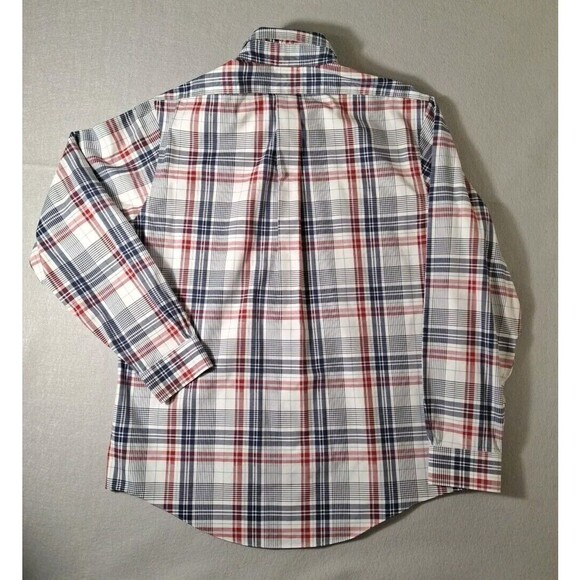 Brooks Brothers L Regent Blue White Red Plaid Dress Shirt  Long Sleeve Men USA - Picture 5 of 7